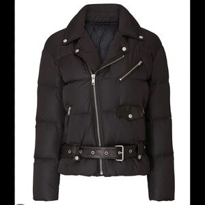 Polo Ralph Lauren Down Moto Puffer Black Jacket Women’s Size Large
